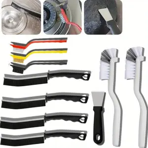 11PCS Crevice Brushes for Cleaning Crevice Cleaning Brush Set Hard Bristle Crevice Cleaning Brush Supplies for Corner Sink Cup Teapot Bottle Blender Multifunctional Brush Cleaner