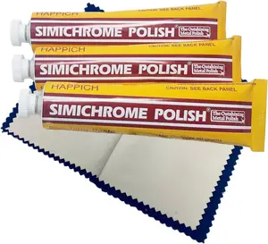 Simichrome Metal Polish Cream Compound - Chrome &  Polish for  & More  3 Tubes + Polishing Cloth