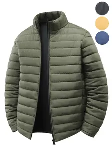 Men's Autumn & Winter Jacket Long Sleeve Coat with Fashionable Stand Collar Design and Pocket Zipper Ideal for Outdoor Running & Street Walking in Fall & Winter