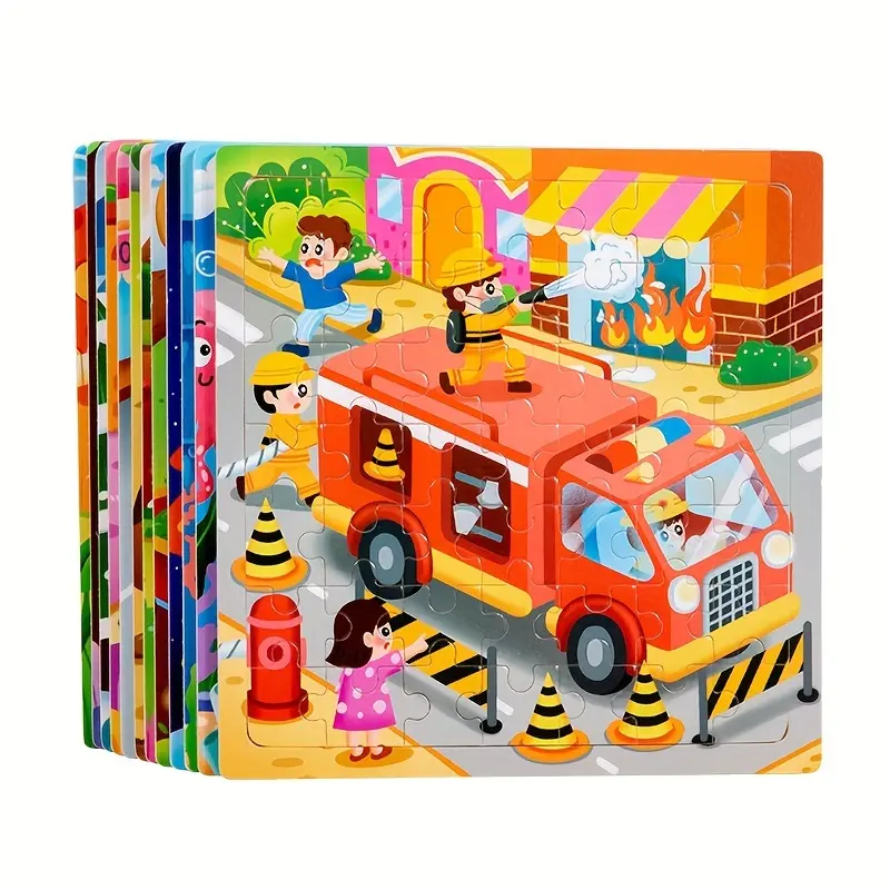 49-Piece Wooden Jigsaw Puzzle for Kindergarten Kids - Animal & Dinosaur Scenes, Multicolor Reinforced Wood Educational Toy for Memory & Motor Skills, Ideal Kindergarten Gift, Jigsaw Pieces