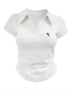Women's Polo Shirt, Casual Comfortable Short Sleeve Collared Top for Daily Wear, Ladies Clothes for All Seasons, Golf Casual Style T Shirts