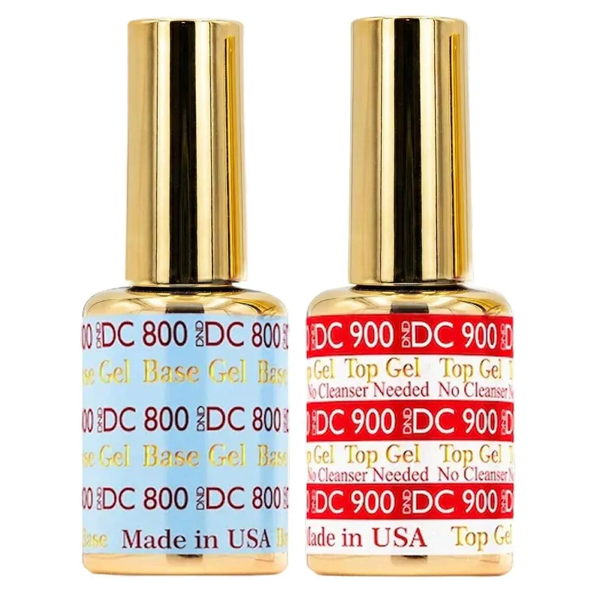 DND Base Gel and Top Gel Polish Set, UV/LED GelBase Polish and No Cleanse Top Coat, Professional Gel Polish Duo, 0.5 Fl Oz Each