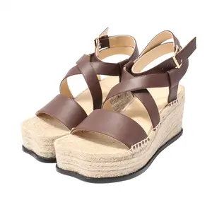 Pre-owned Loewe Others Small Leather Goods Petal Espadrille Leather Sandals