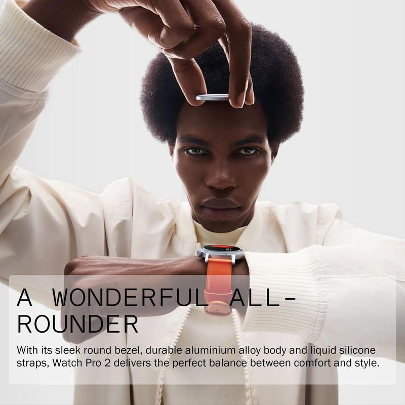 CMF Watch Pro 2 Smartwatch for Men and Women, Automatic Fitness Tracker with Heart Rate and SpO₂ Monitoring, 120 Sports Models, Bluetooth Calls with AI Noise Reduction Microphone, Portable Phone Functionality, Recceding Design, IP68 Waterproof GPS Outdo