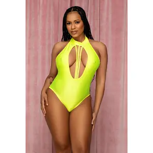 Neon Yellow Heart String Bodysuit