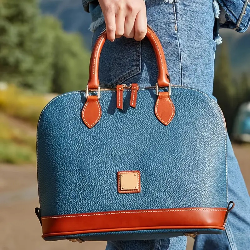 Women's Vintage Lychee Pattern Shell Handbag - Casual Shoulder Purse, Commuter Crossbody Bag, Gifts for Women, Commuter Handbag, Handbags For Women