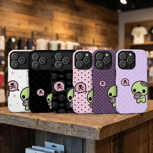6 Ops Kawaii Y2K Emo Zombies Inspired Anime Japanese Collection Tough Phone Case for IPhone & Samsung