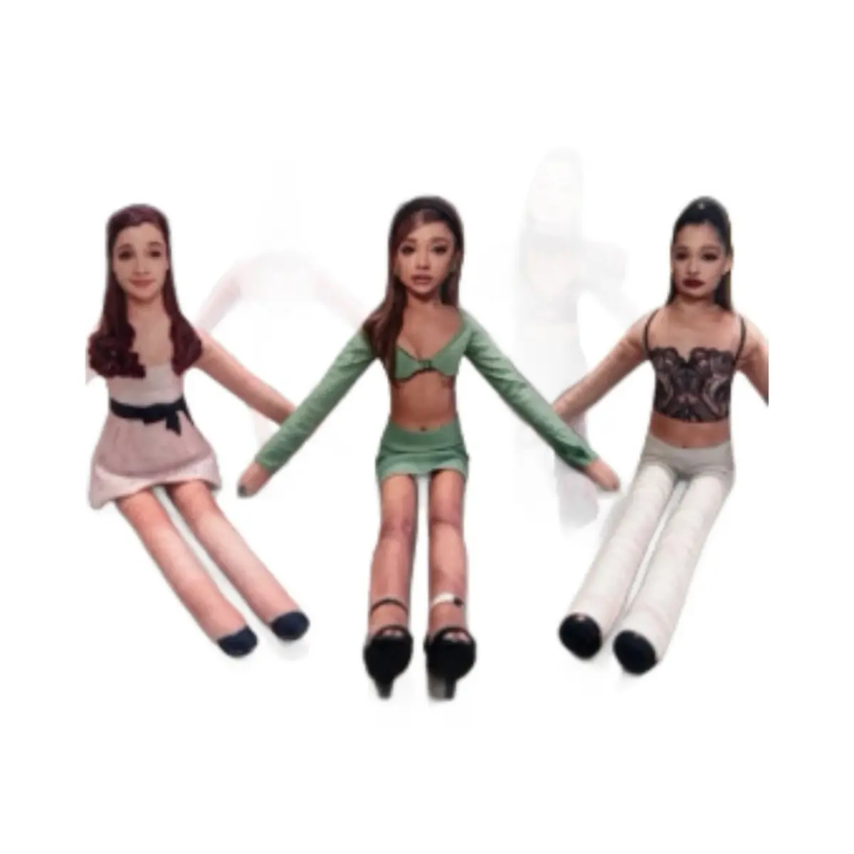 Plush doll, abstract joints, action props