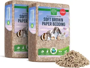 Small Pet Select Brown Natural Paper Bedding, Soft Animal Bedding with Odor Control for Guinea Pig, Rabbit, Hamster, or Bunny, Cage Accessories, Made in the USA, 178L (2 Pack)