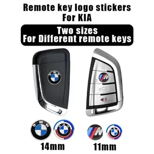 11/14mm For BMW M 50th E34 E46 E39 E38 E90 E60 E36 F30 F30 F10 E92 E38 E91 M3 Aluminum Car Remote Key Sticker Emblem Accessories