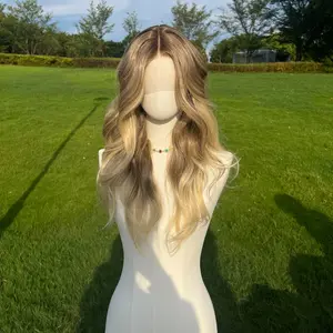 SMILCO/Brown Blonde Highlights Hair  | Body Wave  | 22 inch  |Daily Style For Women Hair |T part Synthetic Lace Front Wigs  | Wig | SM9039