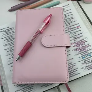 War Binder - Pink Leather Bible Study Tool - Loaded Bible Journal with Pen Holder