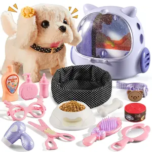 Toyo 16-Pcs Realistic Electric Robot Dog (Realistic Robot Puppy), Remote Control Animal Item for 3-8 Year Old Kids, Ideal Birthday Gift