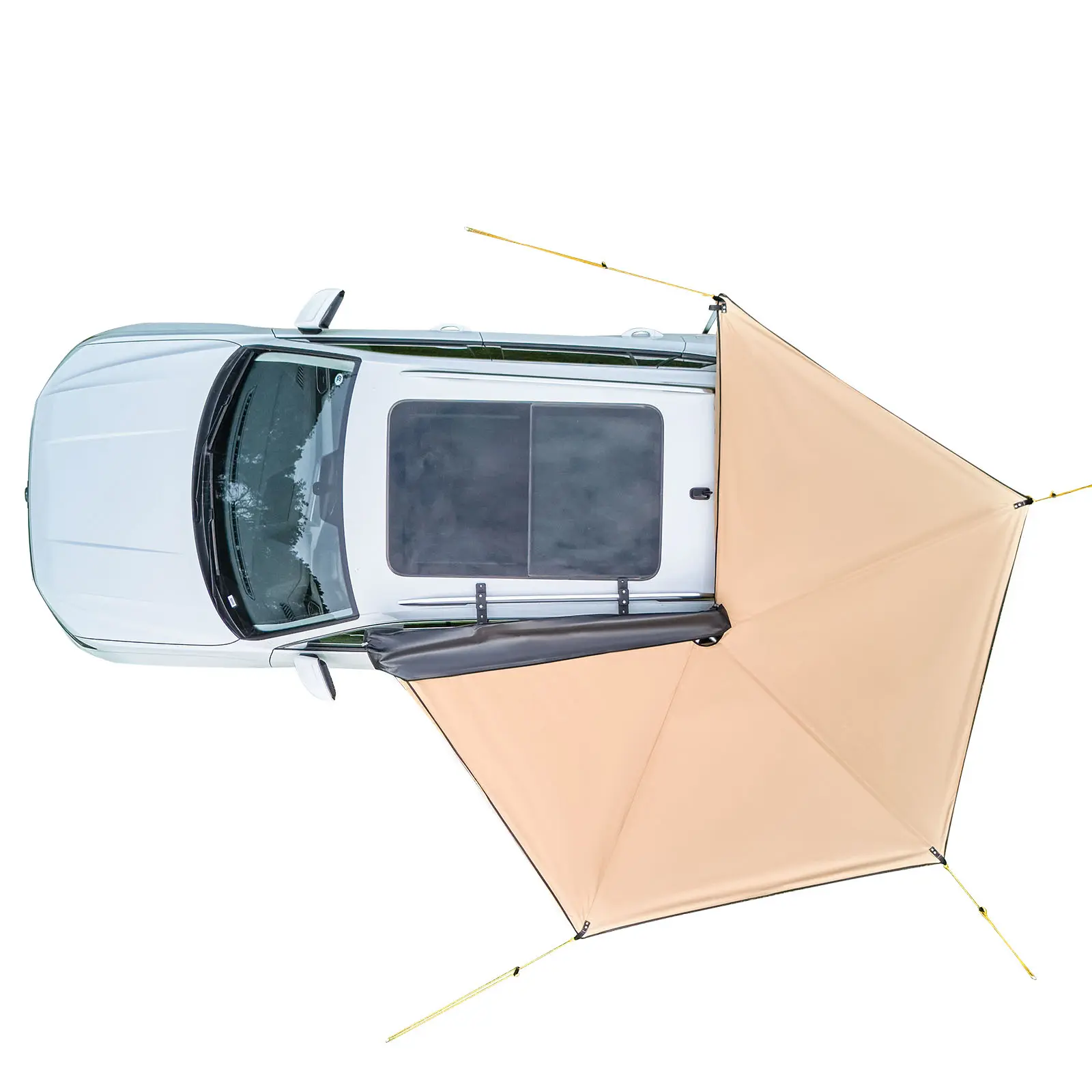 270 Degree Awning, 52 sq.ft Driver Side Vehicle Awning, Waterproof UV50+ Car Side Awnings with Carry Bag, All-Weather Free-Standing Overland Awnings Car Shelter for SUV Van Truck Camping