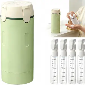 4-in-1 Multifunctional Travel Dispenser Bottle Set — 4-Piece 30ml Toiletry Containers — Leak-Proof & Portable Travel Bottles for Shampoo, Lotion, Conditioner, and Face Cream