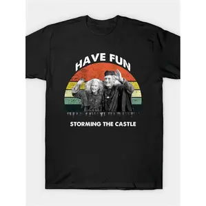 The Princess Bride "Have Fun Storming the Castle" Vintage Graphic T-Shirt for Men - 100% Cotton 220g Regular Fit Short Sleeve Tee with Retro Movie Design, Birthday Party & Casual Wear, Gift for Fans Golf Gift T-Shirt For Men and Women