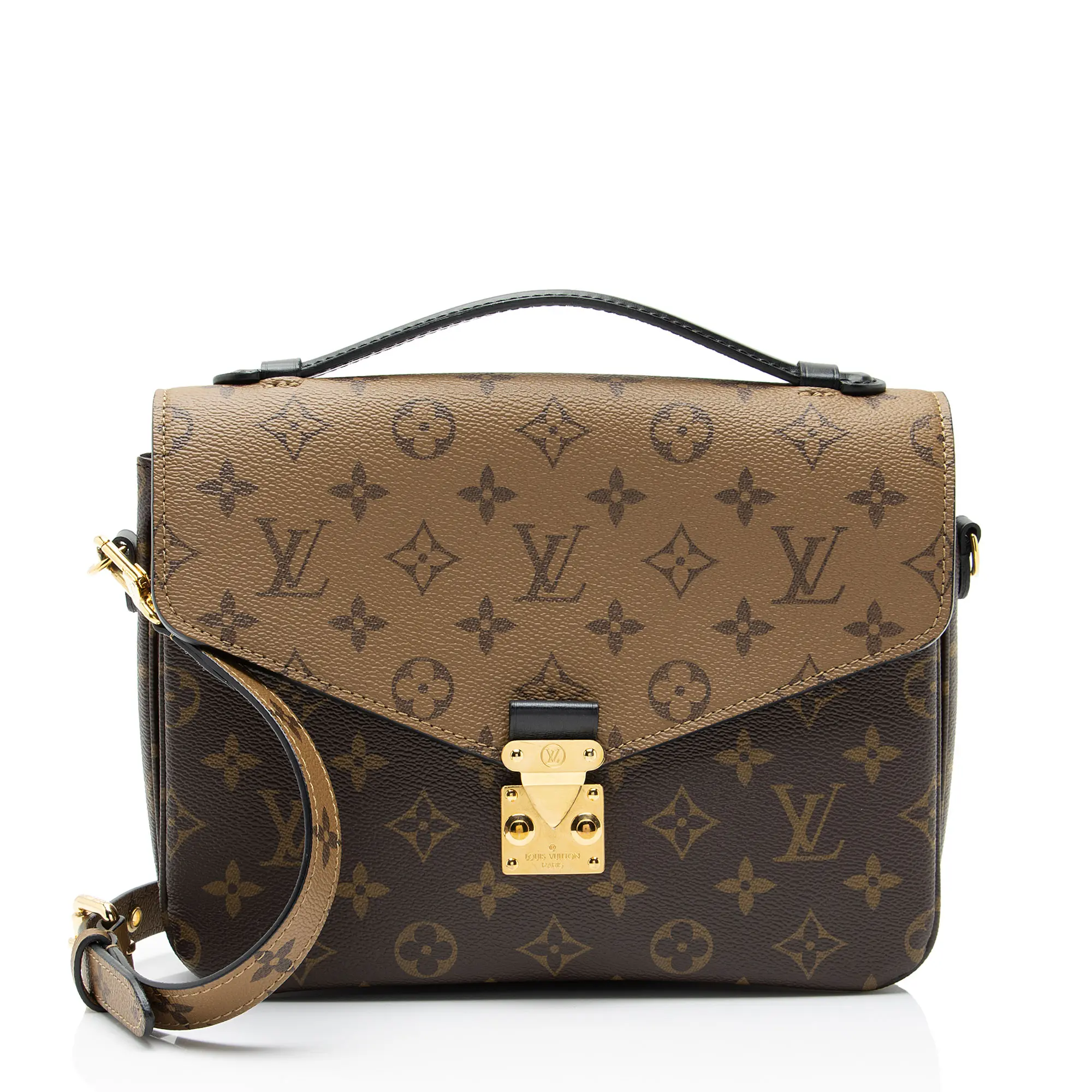 Pre-owned Louis Vuitton Leather Crossbody Bags Reverse Monogram Pochette Metis Shoulder Bag