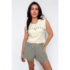 Soft Rebel Studded Crossover Top
