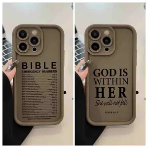 Bible Verse Phone Case For iPhone 16 Pro Max 17 15 14 13 12 11 PRO PLUS MAX Faith-Inspired Emergency Numbers & Psalm Design Phone Case For iPhone 17 16 15 14 13 12 11 PRO PLUS MAX Phone Case #TYJTSJ2