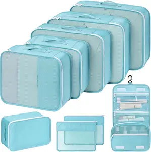 Packing Cubes for Travel - 9 Set Large Travel Cubes Luggage Organizer Bags Set With Laundry Bags/Shoe Bag/Toiletry Bag