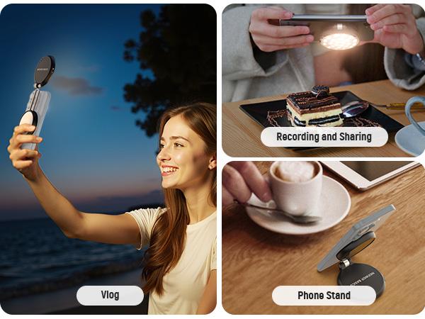 NEEWER NL48R Magnetic LED Selfie Light with Makeup Mirror, MagSafe Compatible Phone Fill Light & Desk Stand for iPhone/Android, Portable Dimmable Video Light for TikTok Live, Vlogging & Makeup NEEWER NL48R Magnetic LED Selfie Light with Makeup Mirror, MagSafe Compatible Phone Fill Light & Desk Stand for iPhone/Android, Portable Dimmable Video Light for TikTok Live, Vlogging & Makeup