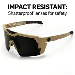 Polarized Sport Wraparound Sunglasses for Men Women, Futuristic Y2K Shield Cycling Glasses with Mirrored Lens, Lightweight Tactical Outdoor Shades for Driving Running Hiking Fishing Beach Travel, Retro Rimless Performance Eyewear Gift