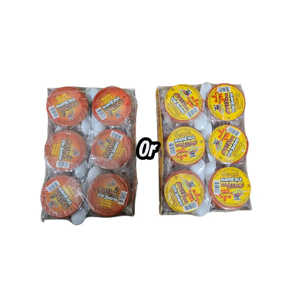 Dulces Tía Juana Ollita Soft Candy – Chamoy or Tamarindo Flavor – 6 Pack