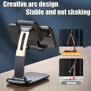 Creative Arc Design Stable Not Shaking Adjustable Cell Phone Tablet Stand Desktop Mobile Holder Foldable Lightweight Compact Pocket Size