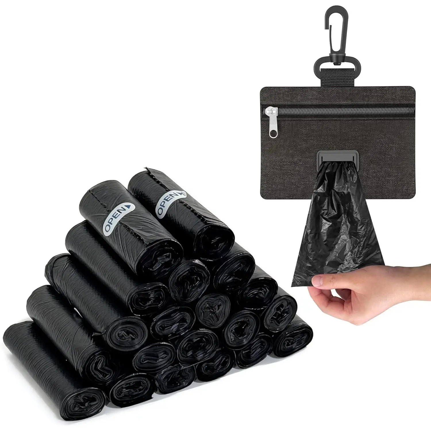 Muckbags Tear-Resistant, Leak-Proof Dog Poop Bags with High-Density Material - 200-Count Pack, Zippered Pouch Dispenser, Suitable for All Dog Sizes, Ideal for Daily Walks