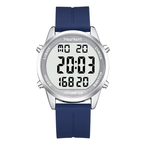 Digital Pedometer Watch for All Ages, Men Women Seniors & Young Adults, No App & No Phone Required, Large LCD Big Numbers, Step & Calorie Counter, Simple Walking Fitness Digital Watch with Folding Clasp
