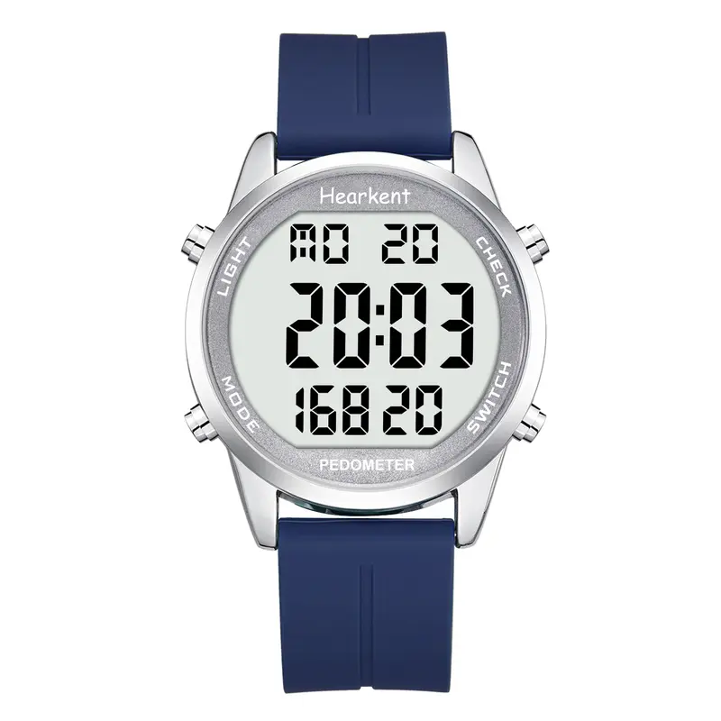 Digital Pedometer Watch for All Ages, Men Women Seniors & Young Adults, No App & No Phone Required, Large LCD Big Numbers, Step & Calorie Counter, Simple Walking Fitness Digital Watch with Folding Clasp