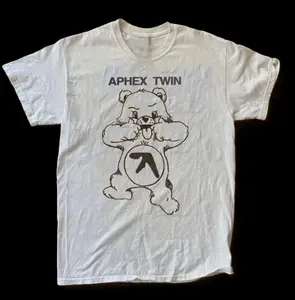 Aphex Twin Bear Short Sleeve Cotton T-shirt Unisex- Vintage y2k tshirt Top Womenswear
