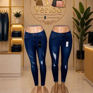 Women’s Plain Fashion Stylish Jeans, Fabric Construction with Pocket