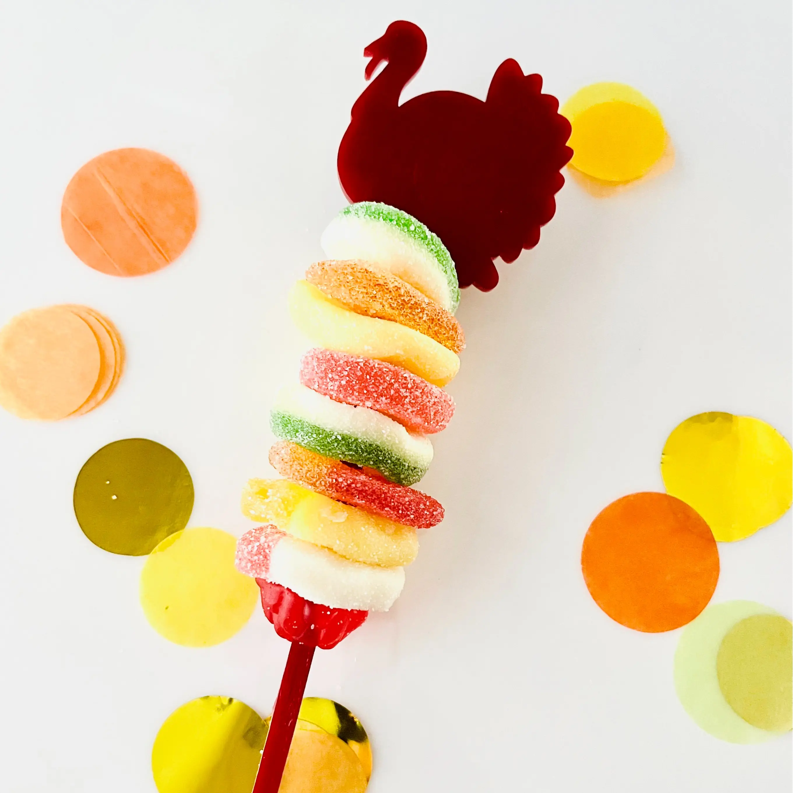 Turkey Dark Red Gummy Candy Kabob by CSO