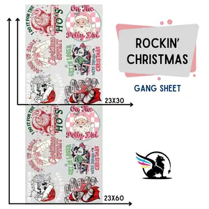 Rockin' Christmas | Premade DTF Transfer Gang Sheet For Graphic Tees