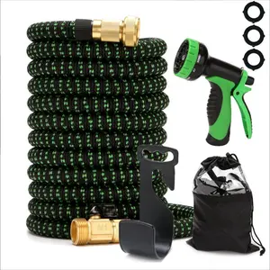 50FT 4X Stronger Deluxe Heavy Duty Expandable Flexible Garden Water Hose for Gardening & Outdoor Use Strong Construction Versatile