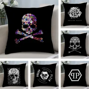 P-Philipp P-PleinE Cushion Cover Soft Short Plush Fabric Double-Sided Print | Organic, Breathable,Sofa Pillow Case,Invisible zipper Mite Removal Durable Materia | Warm Winter Home Child Gift