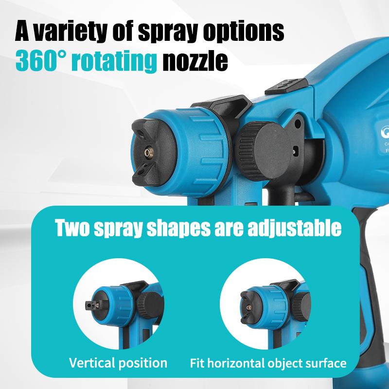 Cordless Paint Sprayer with 21V Battery, Handheld Electric Paint Gun for Home, Furniture, and Wall Painting Projects