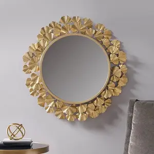 Sidney Gold Foil Ginkgo Leaf Wall Mirror