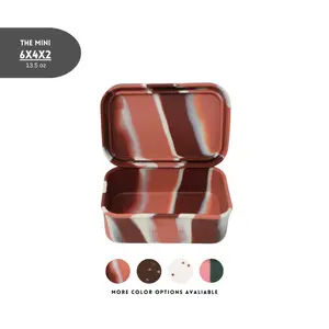 The Dearest Grey Mini Leakproof Silicone Bento Box - Snack & Meal Prep Container