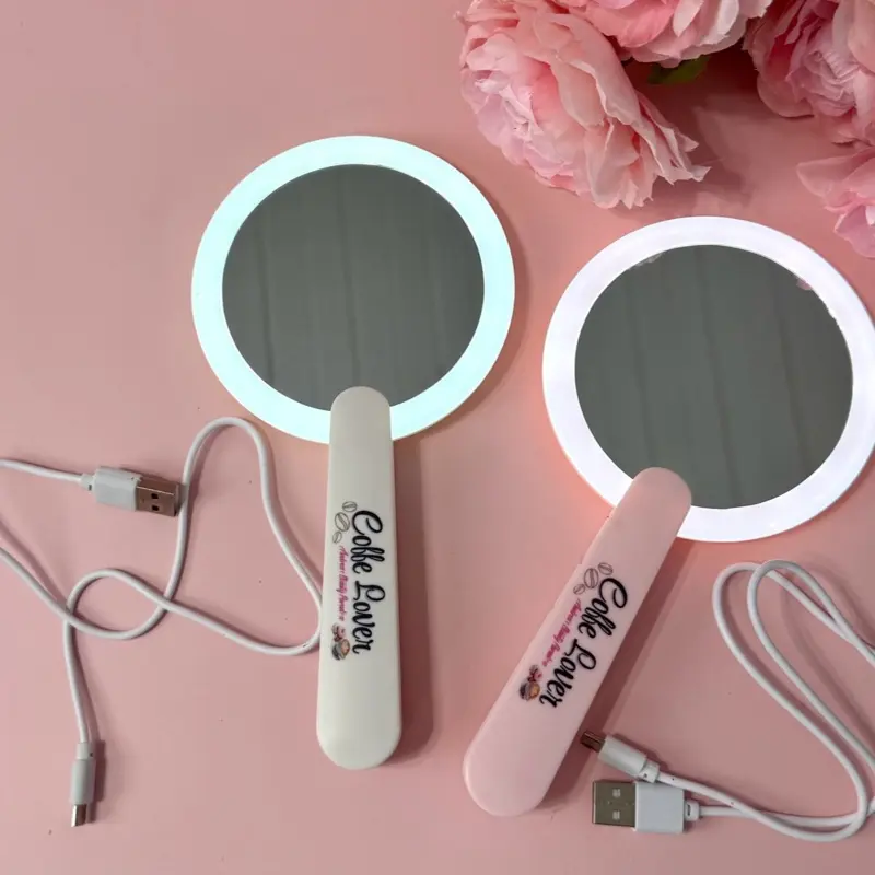 Led Mirror Coffee- Lightweight Design, Compact mirror includes charger Led Mirror Coffee- Lightweight Design, Compact mirror includes charger