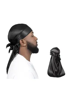 2 Piece Set Silky Durag Headscarves, Scarf Head Wrap, Unisex Premium Satin Luxury Durag Caps, Perfect for Wave Hairstyles, Men and Women
