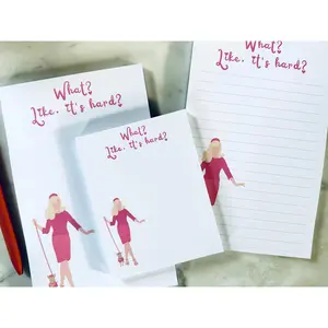 What? Like, It's Hard? Notepad notepad  planners journal grocery list convenient shopping kitchen accessory Notebook