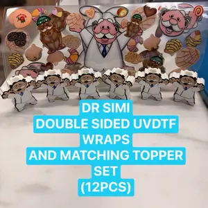 DR SIMI DOUBLE SIDED CUP WRAPS AND MATCHING TOPPER SET (12PCS)