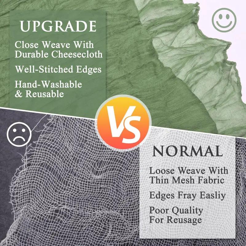 12 Pack Table Runner, Cheesecloth Table Runner, 10ft Table Runner, for Wedding Reception, Boho Rustic Wedding, Party, Bridal Shower Decor, Home Decor Valentine's Day