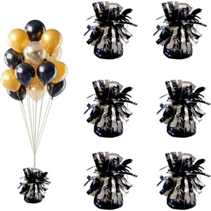 The weight of balloons is very suitable for parties, birthdays, and weddings.Each pack contains 6 durable weights that can easily decorate balloons and enhance any celebration event.(6 pieces in black)