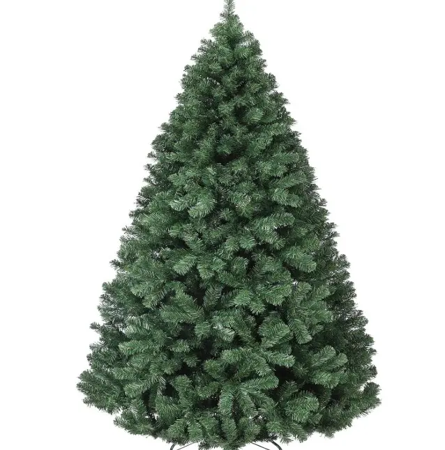 6FT Classic Traditional American Wide-Body Christmas Tree - Standard Height, Wide Base, Electronically Lit Star Ornaments, LED Tree Lights - 2025 Home Festive Decoration