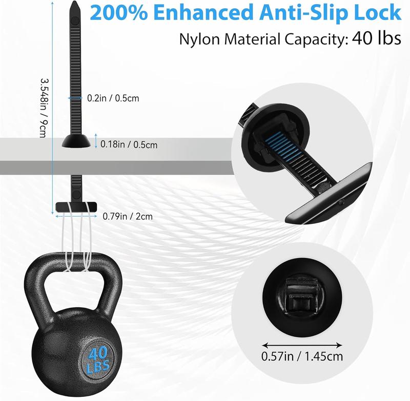 VIWAVE 100 Pcs Nylon Universal Cable Ties - UV Resistant Zip Ties with Pin & Button Design for Car, Daily Repairs & Bumper Clips