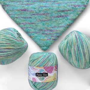 DK Light Worsted Weight #3 Variegated Wool Yarn, 3 Skeins, 753 yds/300g - KnitPal Painted Wool Yarn for Knitting and Crocheting, Unique Color, Easy Care, Durable, Versatile, Smooth, Soft