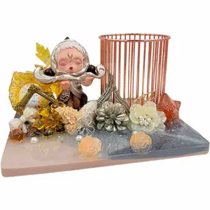 Handmade Resin Stand with Doll Brush Holder & Phone Stand Feature - Blind Bag